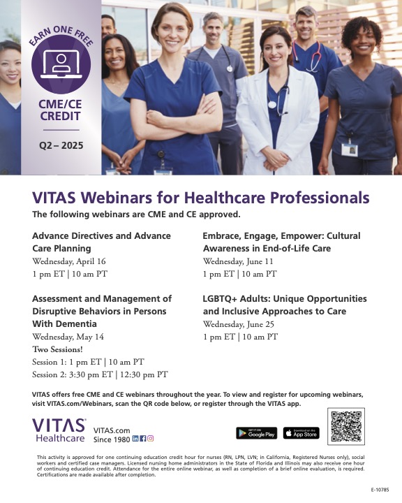 VITAS Webinars for Healthcare Professionals : LGBTQ+ Adults: Unique Opportunities and Inclusive Approaches to Care
